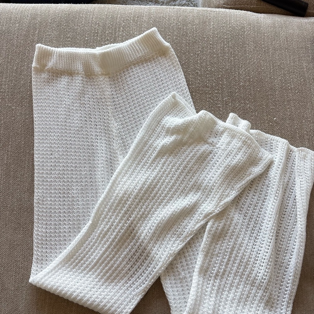SHEIN White Textured Pants